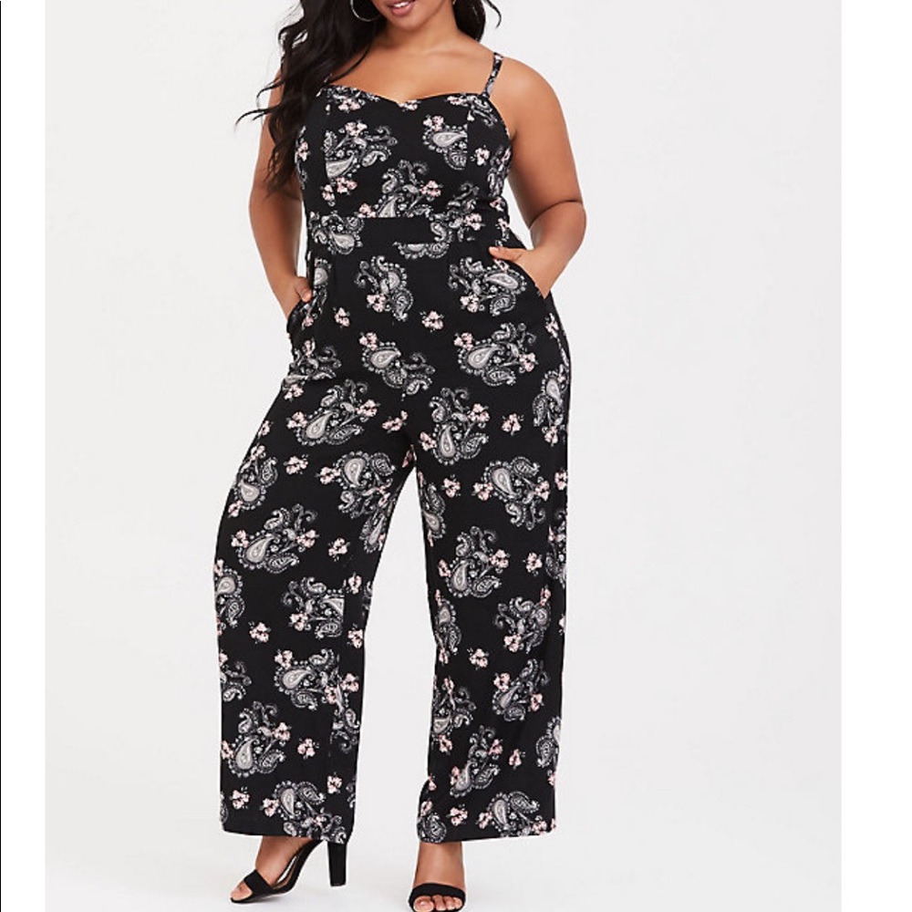 Torrid Size 3 Black and Pink Jumpsuit